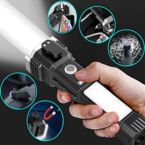 2 LINTERNAS TÁCTICAS 4 EN 1 DE EMERGENCIA USB RECARGABLE